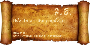 Hübner Berengár névjegykártya